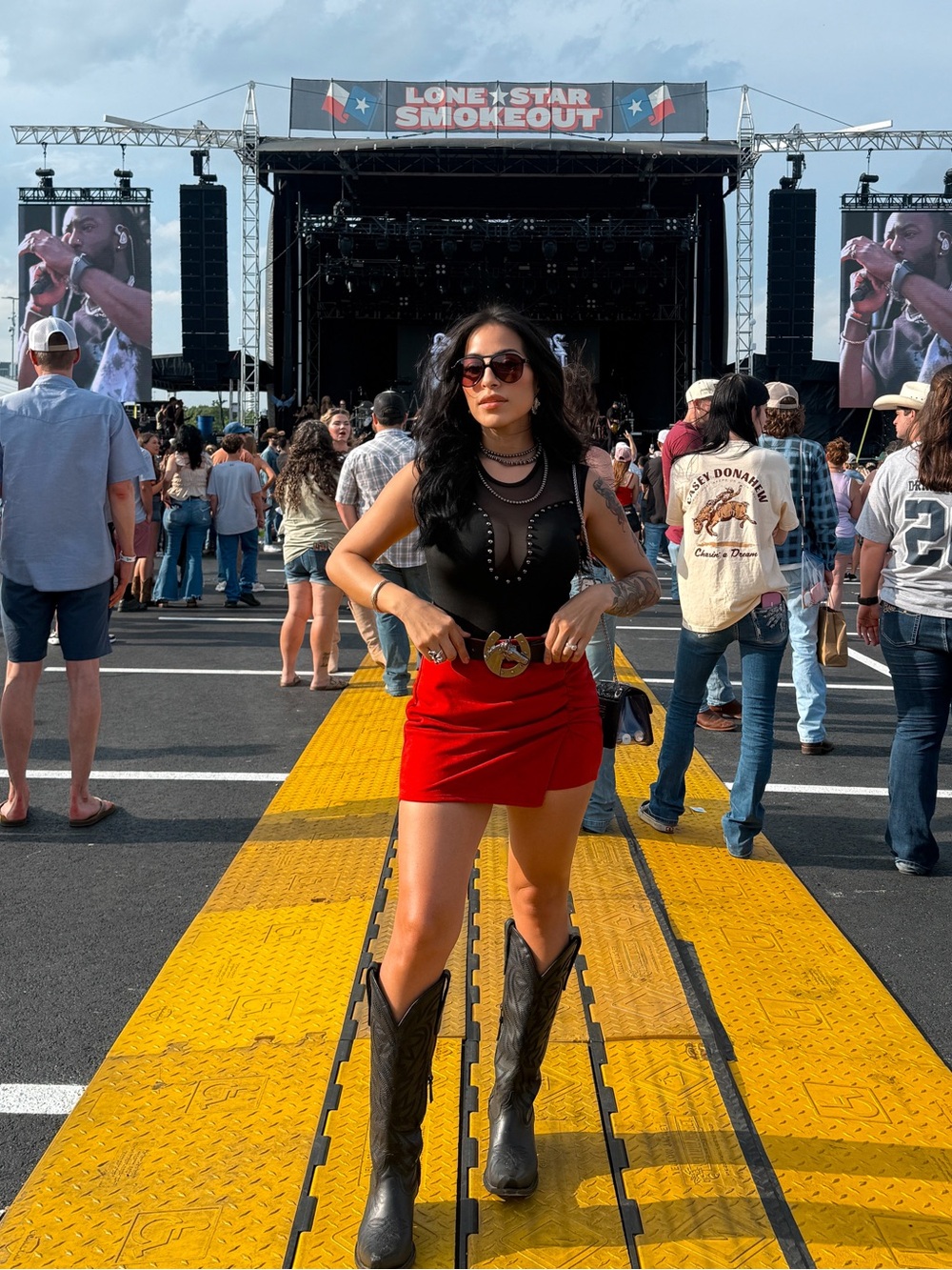 Lucky & Blessed red skirt